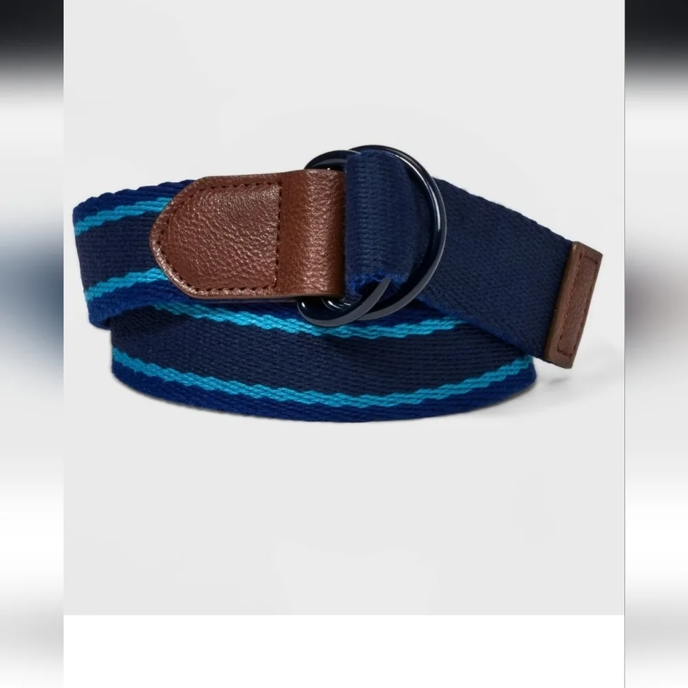 Kids' Reversible Striped Belt - art class Blue L